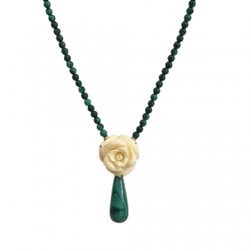 COLLANA ROSA AVORIO E...