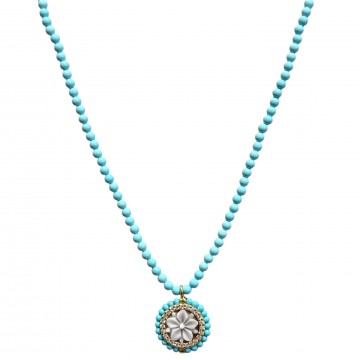 COLLANA TURCHESE CAMMEO FIORE