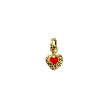 CIONDOLO CUORE SACRO SMALTO