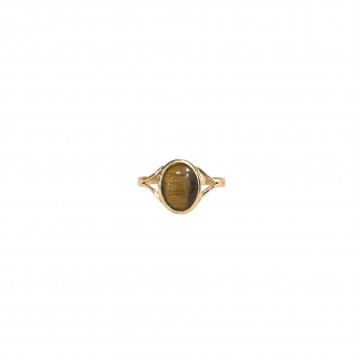 ANELLO OCCHIO DI TIGRE ORO