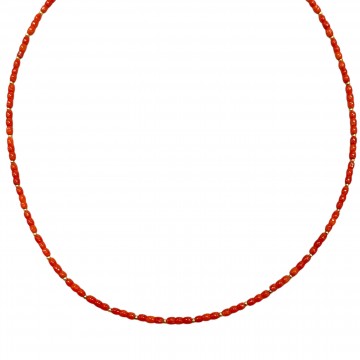COLLANA CORALLO E ORO