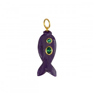 CIONDOLO PESCE VIOLA E...