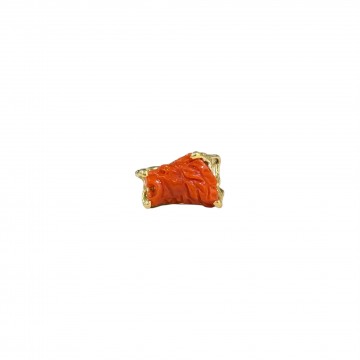 ANELLO LEONE CORALLO