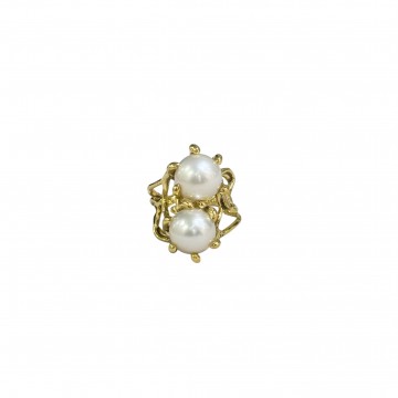 ANELLO DOPPIA PERLA