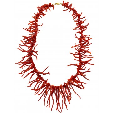 COLLANA MAXI FRANGE CORALLO