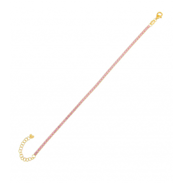 CAVIGLIERA TENNIS ZIRCONI ROSA